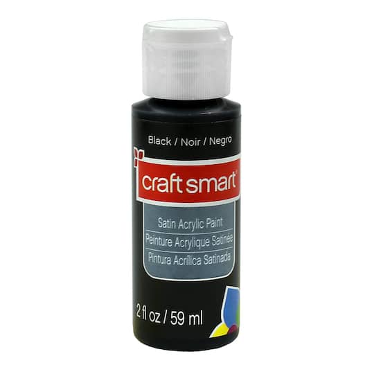 12 Pack: Black Satin Acrylic Paint by Craft Smart&#xAE;, 2oz.